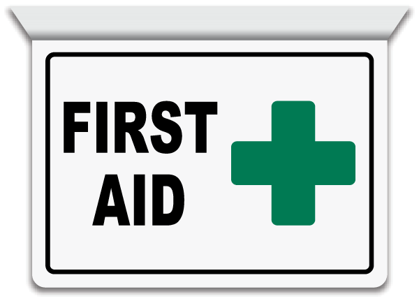 2-Way First Aid Sign