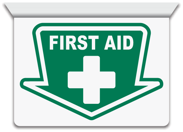2-Way First Aid Sign