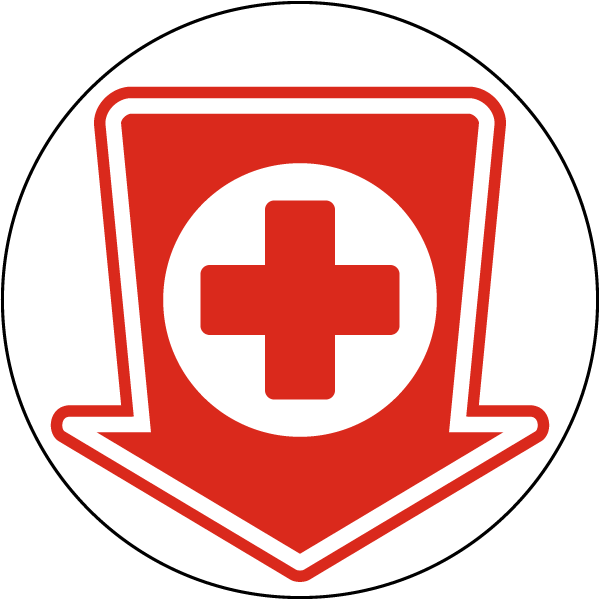 First Aid Floor Sign