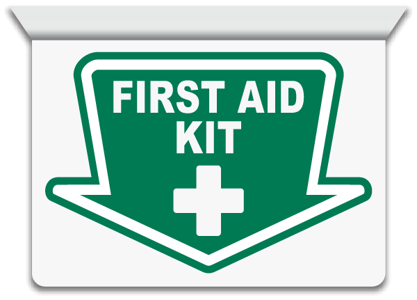 2-Way Top First Aid Kit Sign