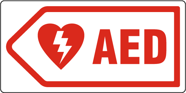 AED Directional Sign