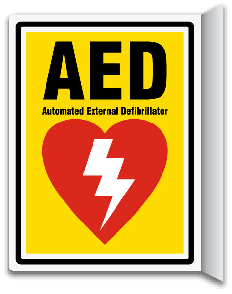 2-Way Side AED Sign