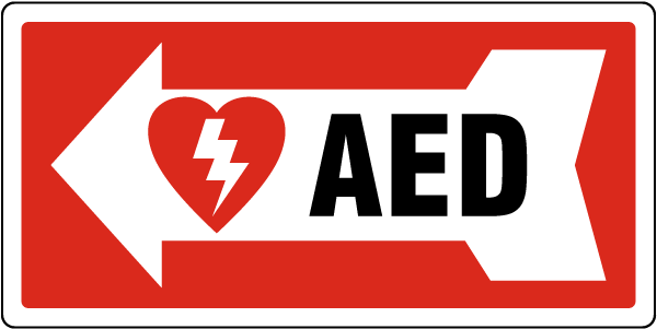 AED Directional Sign