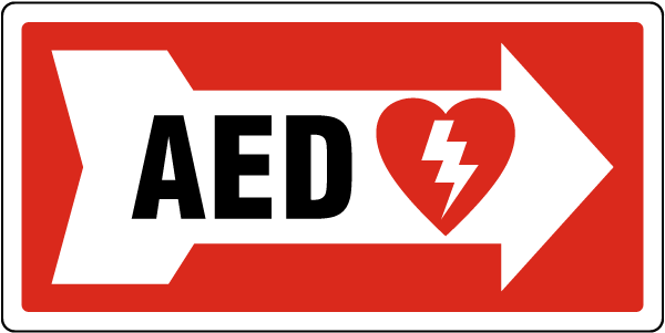 AED Directional Sign