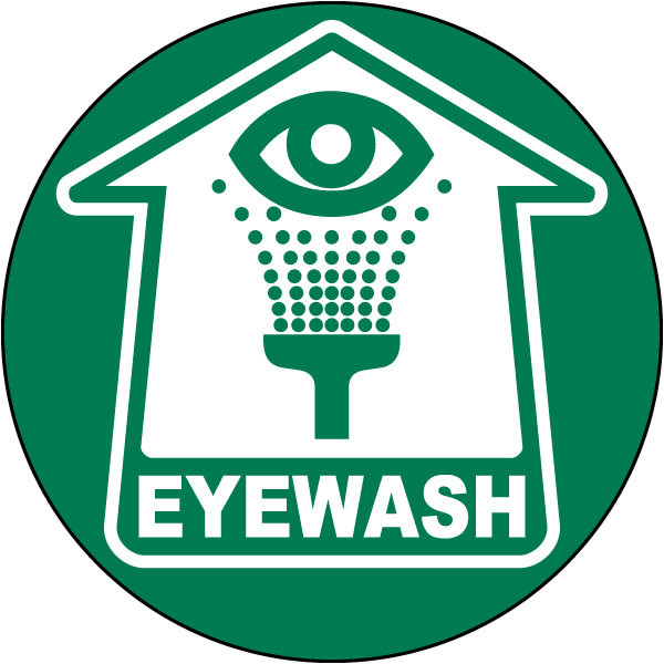 Eye Wash Floor Sign
