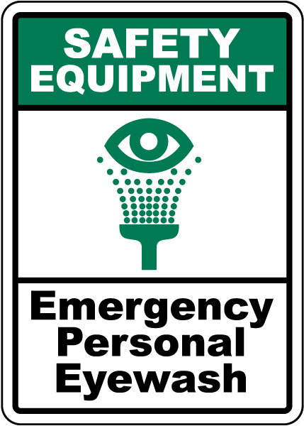 Emergency Personal Eyewash Sign