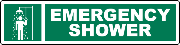 Emergency Eye Wash Label