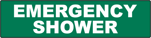 Emergency Shower Floor Sign