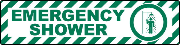 Emergency Shower Floor Sign