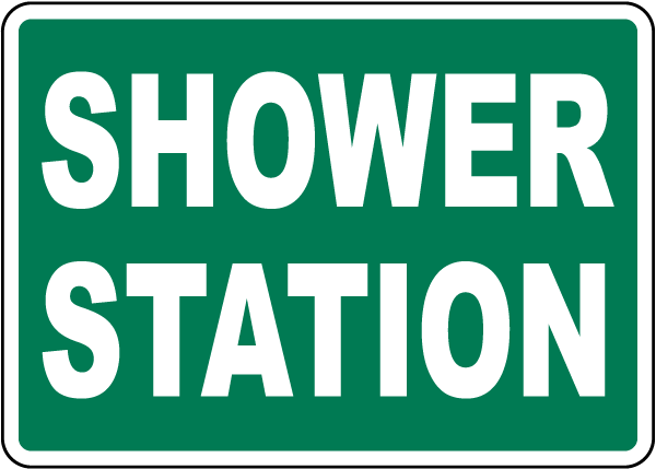 Shower Station Sign