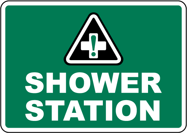 Shower Station Sign