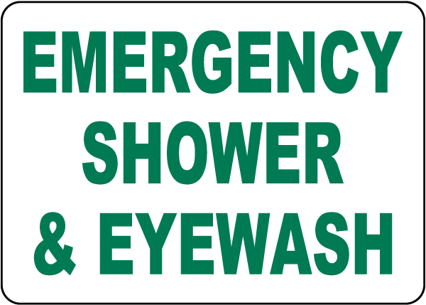 Emergency Shower & Eye Wash Sign