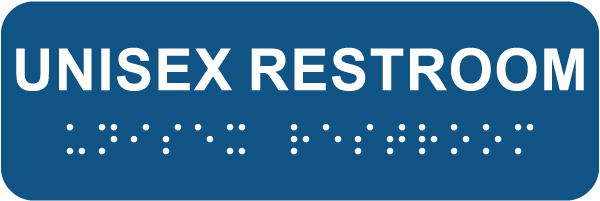 Unisex Restroom Sign with Braille