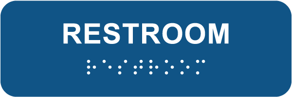 Restroom Sign with Braille