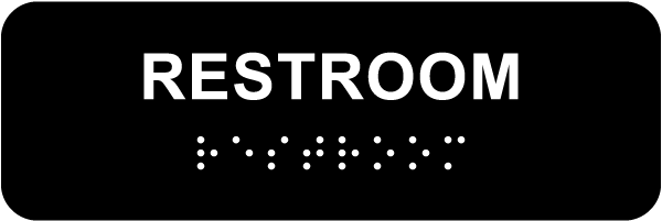 Restroom Sign with Braille