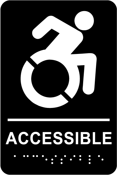 NY Accessible Restroom Sign with Braille