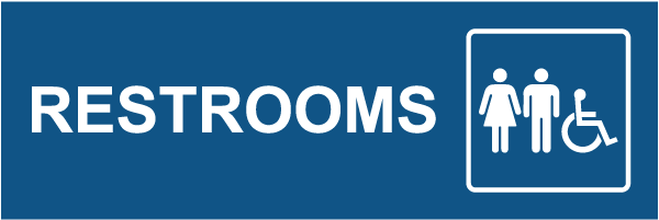 Unisex Accessible Restrooms Sign