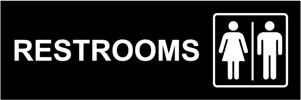 Unisex Restrooms Sign