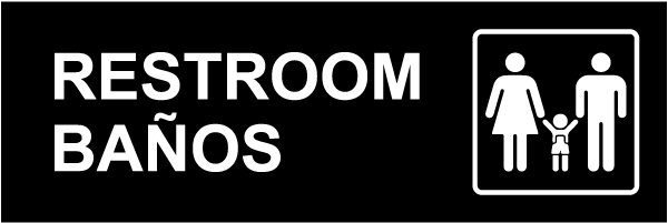 Bilingual Family Restroom Sign