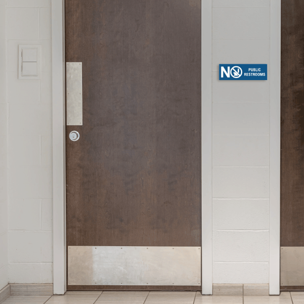 No Public Restrooms Sign