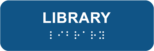 Library Sign with Braille