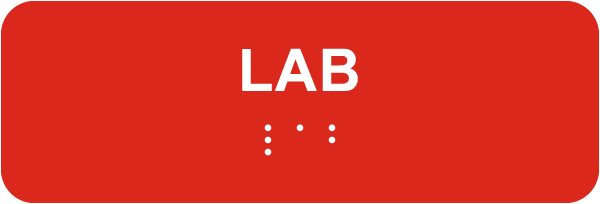 Lab Sign with Braille