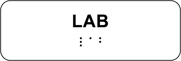 Lab Sign with Braille