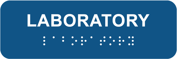 Laboratory Sign with Braille
