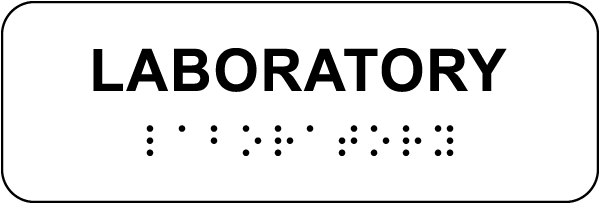 Laboratory Sign with Braille