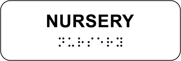 Nursery Sign with Braille