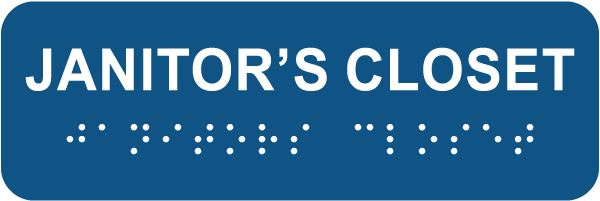 Janitor's Closet with Braille