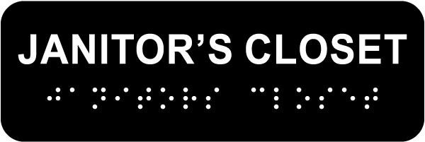 Janitor's Closet with Braille