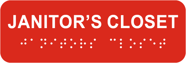 Janitor's Closet with Braille