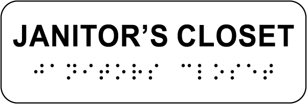 Janitor's Closet with Braille