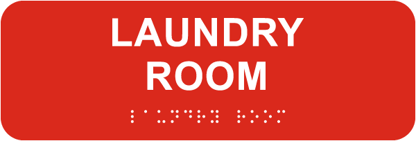 Laundry Room Sign with Braille