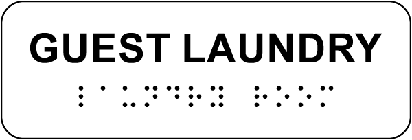 Guest Laundry Sign with Braille