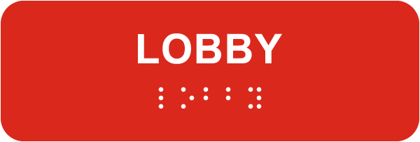 Lobby Sign with Braille
