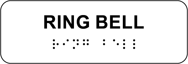 Ring Bell Sign with Braille