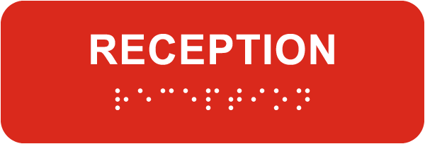 Reception Sign with Braille