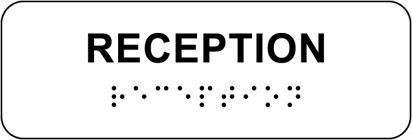 Reception Sign with Braille