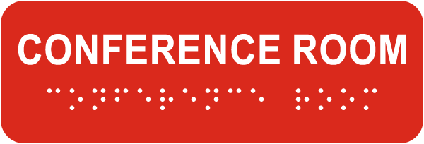 Conference Room Sign with Braille