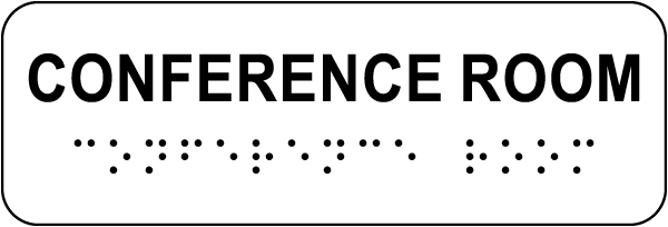 Conference Room Sign with Braille