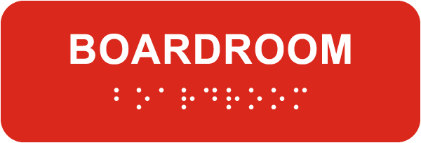 Boardroom Sign with Braille