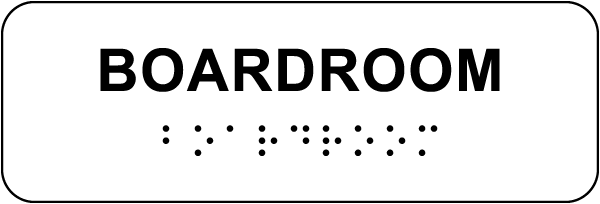 Boardroom Sign with Braille