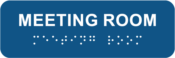 Meeting Room Sign with Braille