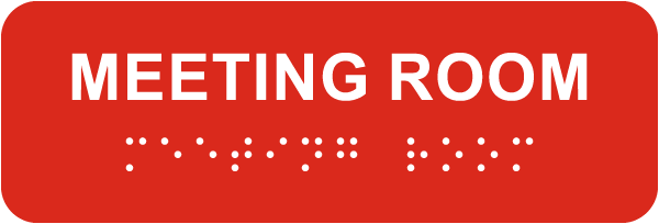 Meeting Room Sign with Braille