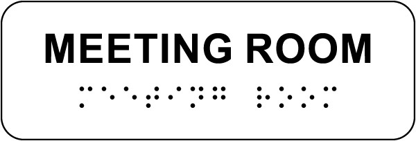 Meeting Room Sign with Braille