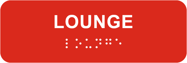 Lounge Sign with Braille