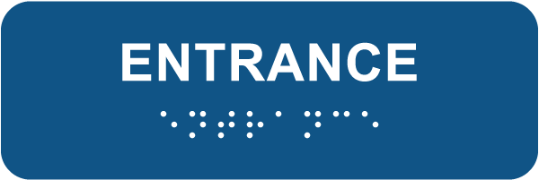 Entrance Sign with Braille