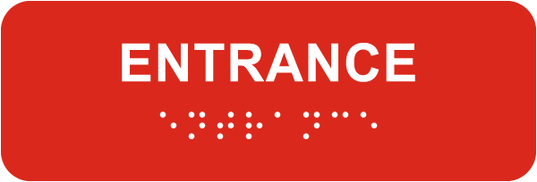 Entrance Sign with Braille